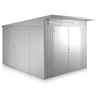 8 x 12 XX Large Premier Heavy Duty Metal Metallic Silver Shed With Double Doors (2.6m x 3.8m)