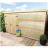 9 x 5 Pent Garden Shed - 12mm Tongue and Groove Walls - Pressure Treated - Double Doors - Windowless  