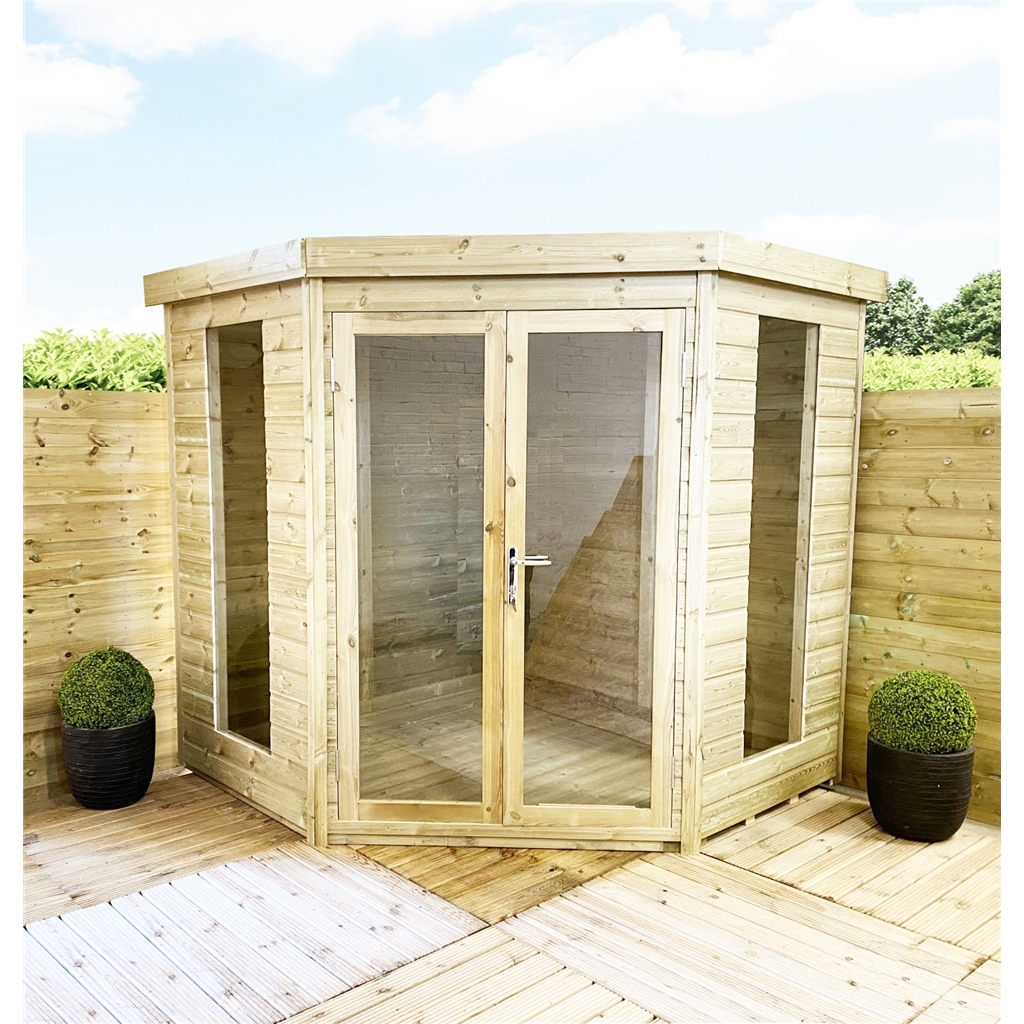 Our New Pressure Treated Corner Summerhouses Are Now Available