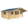 16 x 13 Log Cabin (2109) - Double Glazing (34mm Wall Thickness)