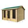 3.5m x 2.5m (12 x 8) Log Cabin (2038) - Double Glazing (34mm Wall Thickness)