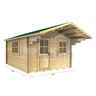 3m x 3m (10 x 10) Log Cabin (2025) - Double Glazing (34mm Wall Thickness)