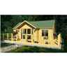 7.0m x 5.0m (23 x 16) Log Cabin (4120) -  Double Glazing (44mm Wall Thickness)