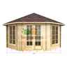 4.5m x 4.5m (15 x 15) Log Cabin (2082) - Double Glazing (34mm Wall Thickness)