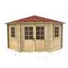 3m x 3m (10 x 10) Log Cabin (2036) - Double Glazing (34mm Wall Thickness)