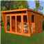 10 x 10 (2.99m x 3.06m)  - Premier Wooden Summerhouse - Double Doors - 12mm T&G Walls & Floor