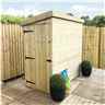 3 x 4 Pent Garden Shed - 12mm Tongue and Groove Walls - Pressure Treated - Single Door - Windowless 