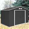 10 x 12 Deluxe Anthracite Metal Shed (3.21m x 3.62m)