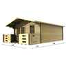 5m x 4m (13 x 16) Log Cabin (2047) - Double Glazing (70mm Wall Thickness)