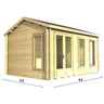 4.5m x 3.5m (15 x 12) Log Cabin (2076) - Double Glazing (44mm Wall Thickness)