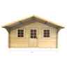 4m x 4m (13 x 13) Log Cabin (2073) - Double Glazing (44mm Wall Thickness)