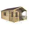 4m x 3m (13 x 10) Log Cabin (2057) - Double Glazing (44mm Wall Thickness)