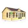 5.5m x 4.0m (18 x 13) Log Cabin (4997) - Double Glazing (70mm Wall Thickness)