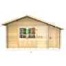 4.5m x 3.5m (15 x 12) Log Cabin (2080) - Double Glazing (44mm Wall Thickness)