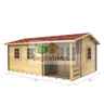 5.5m x 3.5m (18ft x 12ft) Log Cabin (2114) - Double Glazing (44mm Wall Thickness)