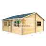 5.5m x 5.0m (18 x 16) Log Cabin (2111) - Double Glazing (44mm Wall Thickness)