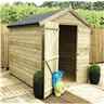 10 x 4 Premier Apex Garden Shed - 12mm Tongue and Groove - Pressure Treated - Single Door - Windowless - 12mm Tongue and Groove Walls, Floor and Roof
