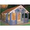 13 X 18 GLENTRESS LOG CABIN WITH VERANDA (3.89M X 5.39M) - 70MM TONGUE AND GROOVE LOGS