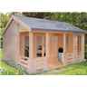 18 X 20 LOG CABIN (5.49M X 5.95M) - 70MM TONGUE AND GROOVE LOGS