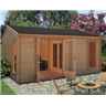 13 X 17 APEX LOG CABIN (3.88M X 5.27M) - 44MM TONGUE AND GROOVE LOGS