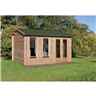 4.0m x 3.0m Chiltern Reverse Log Cabin (34mm Wall Thickness) - Installed