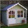 INSTALLED 5 x 5 (1.49m x 1.19m) - Wooden Playhouse - Single Door - 1 Window - 12mm Wall Thickness