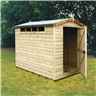 INSTALLED 8 x 6 Tongue And Groove Security Apex Garden Wooden Shed / Workshop With Single Door (12mm Tongue And Groove Floor And Roof) INCLUDES INSTALLED