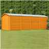20 x 10 Windowless Dip Treated Overlap Apex Wooden Garden Shed With Double Doors