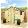 3 x 4  Super Saver Apex Shed - 12mm Tongue and Groove Walls - Pressure Treated - Low Eaves - Double Doors - 1 Window