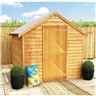 7 X 5 (2.05m X 1.62m) - PRESSURE TREATED - Super Value Overlap - Apex Wooden Garden Shed - Windowless - Single Door