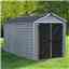 10 x 6 (3.03m x 1.85m) Double Door Apex Plastic Shed with Skylight Roofing