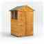 4 x 4 Premium Tongue And Groove Apex Shed - Double Doors - 2 Windows - 12mm Tongue And Groove Floor And Roof
