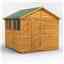 8 x 8 Premium Tongue and Groove Apex Shed - Double Doors - 4 Windows - 12mm Tongue and Groove Floor and Roof