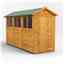 12 x 4 Premium Tongue And Groove Apex Shed - Single Door - 6 Windows - 12mm Tongue And Groove Floor And Roof