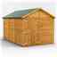 12 x 8 Premium Tongue and Groove Apex Shed - Double Doors - Windowless - 12mm Tongue and Groove Floor and Roof