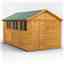 14 x 8  Premium Tongue and Groove Apex Shed - Single Door - 6 Windows - 12mm Tongue and Groove Floor and Roof