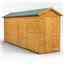 16 x 4 Premium Tongue And Groove Apex Shed - Single Door - Windowless - 12mm Tongue And Groove Floor And Roof