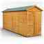 16 x 4 Premium Tongue And Groove Apex Shed - Double Doors - Windowless - 12mm Tongue And Groove Floor And Roof