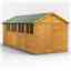 18 x 8  Premium Tongue and Groove Apex Shed - Single Door - 8 Windows - 12mm Tongue and Groove Floor and Roof