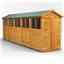 20 x 4 Premium Tongue And Groove Apex Shed - Double Doors - 10 Windows - 12mm Tongue And Groove Floor And Roof