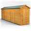 20 x 4 Premium Tongue And Groove Apex Shed - Single Door - Windowless - 12mm Tongue And Groove Floor And Roof