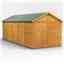 20 x 8 Premium Tongue and Groove Apex Shed - Single Door - Windowless - 12mm Tongue and Groove Floor and Roof