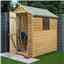 6 x 4 Overlap Pressure Treated Apex Shed With Single Door And 1 Window (8mm Overlap)