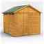 8 x 8 Security Tongue and Groove Apex Shed - Single Door - 4 Windows - 12mm Tongue and Groove Floor and Roof