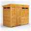 8 x 4 Security Tongue And Groove Pent Shed - Double Doors - 4 Windows - 12mm Tongue And Groove Floor And Roof
