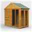 4 x 8 Premium Tongue and Groove Apex Summerhouse - Double Doors - 12mm Tongue and Groove Floor and Roof