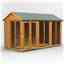 12 x 6 Premium Tongue And Groove Apex Summerhouse - Double Doors - 12mm Tongue And Groove Floor And Roof