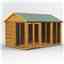 12 x 8 Premium Tongue And Groove Apex Summerhouse - Double Doors - 12mm Tongue And Groove Floor And Roof
