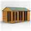 14 x 8 Premium Tongue And Groove Apex Summerhouse - Double Doors - 12mm Tongue And Groove Floor And Roof