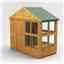 4 x 8 Premium Tongue and Groove Apex Potting Shed - Double Door - 12 Windows - 12mm Tongue and Groove Floor and Roof	